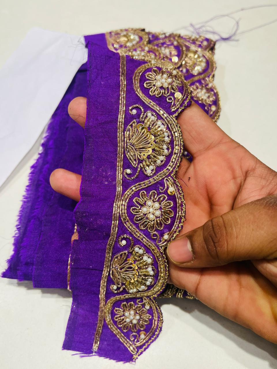 K.R KASAT - Purple Colour Lace